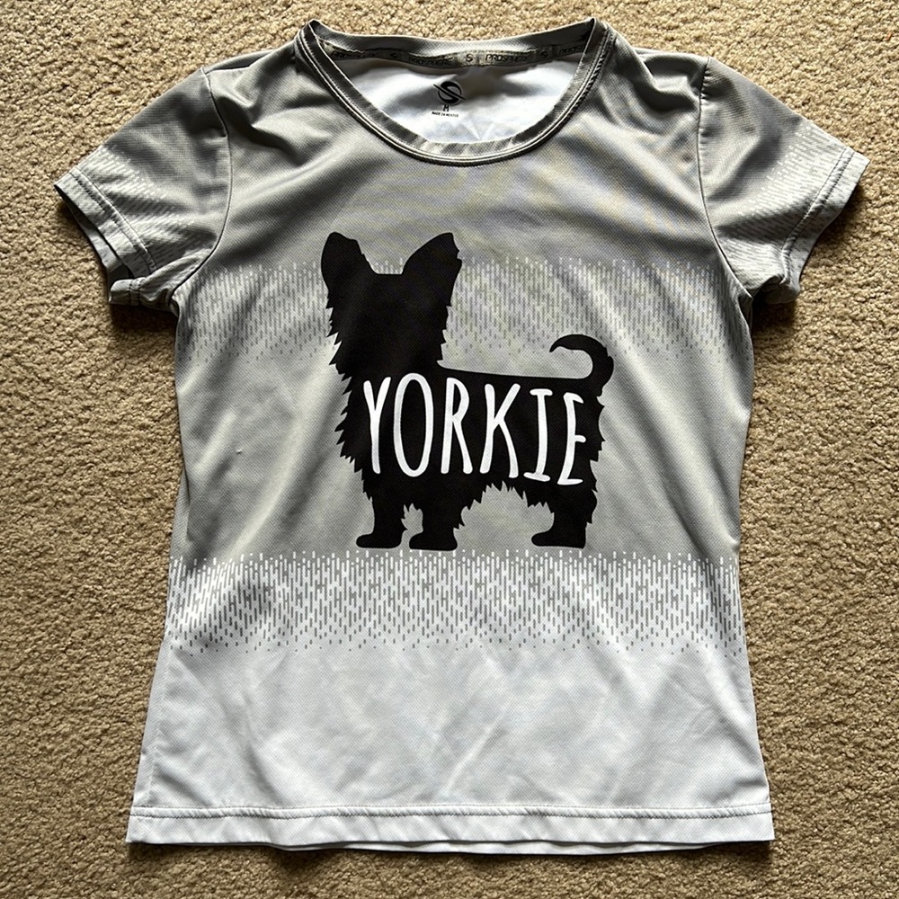 Yorkie athletic shirt!